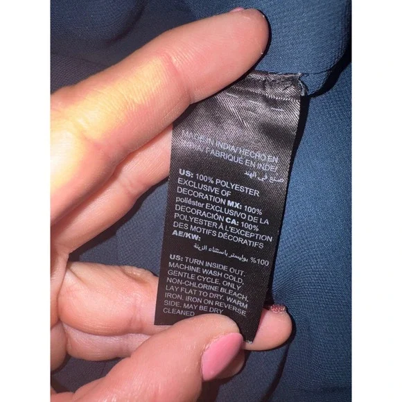 White House Black Market Blouse Women Teal Embroidered Sequin Sleeveless Size 4 - Picture 9 of 10